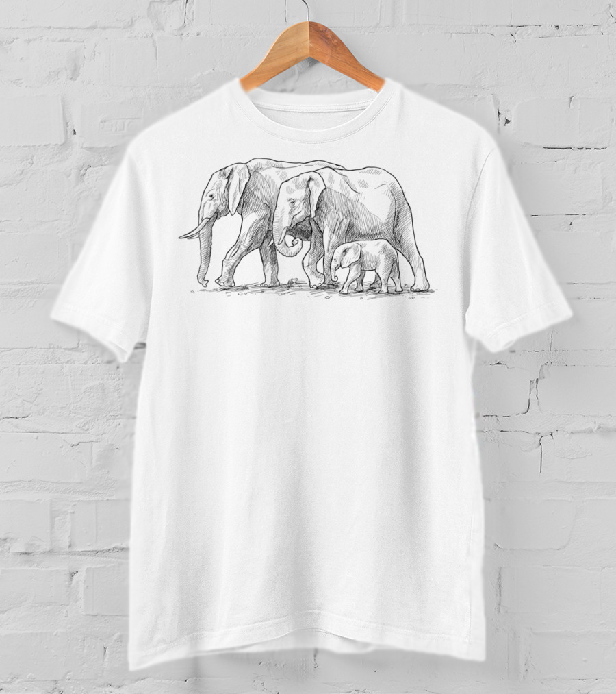 Elephants Family Cute Elephant T-Shirt