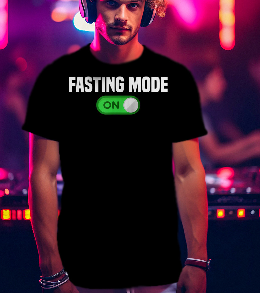 Fasting Mode On Nerdy Intermittent Fasting Switch Button T-Shirt