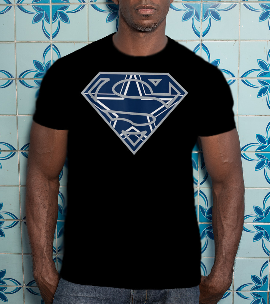 Father's Day Superman Cowboy Football Dallas Fans T-Shirt