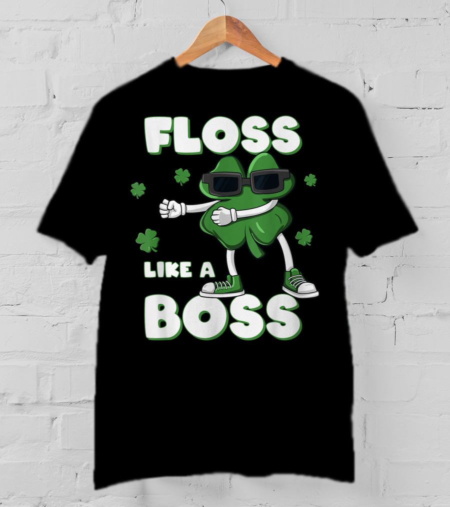 Floss Like A Boss Shamrock Shades Dance T-Shirt