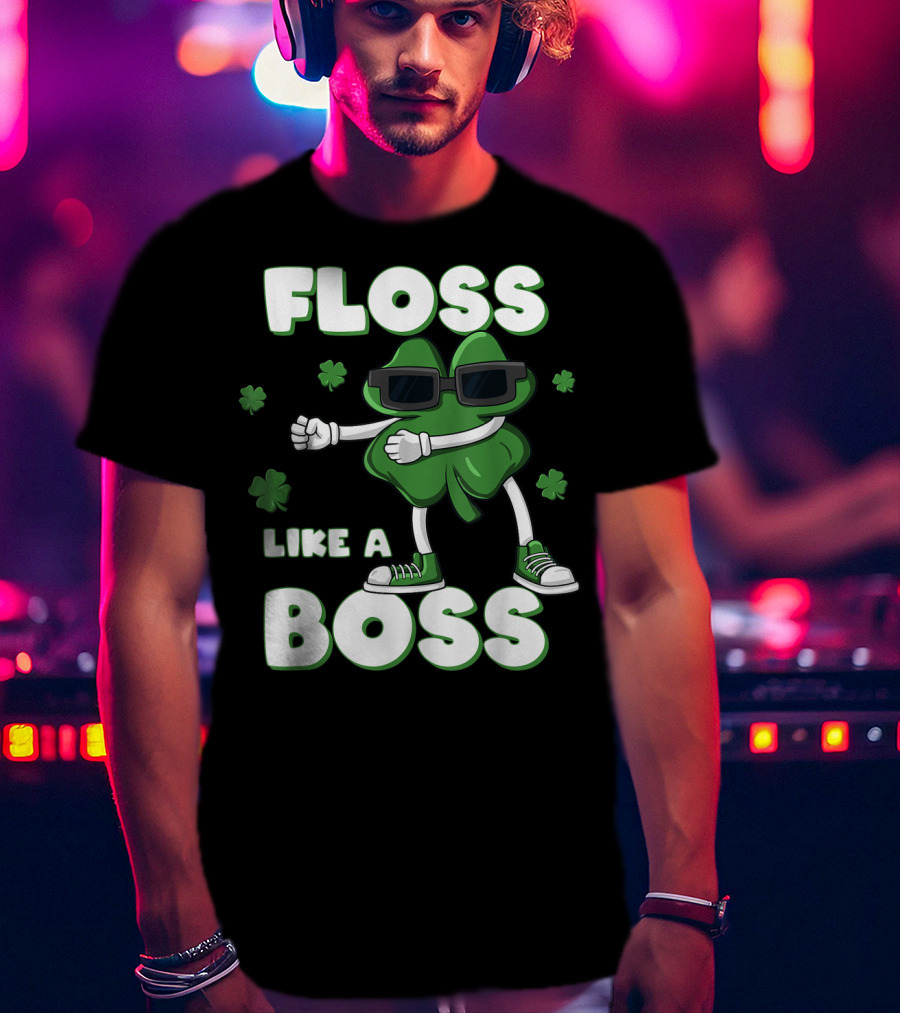Floss Like A Boss Shamrock Shades Dance T-Shirt