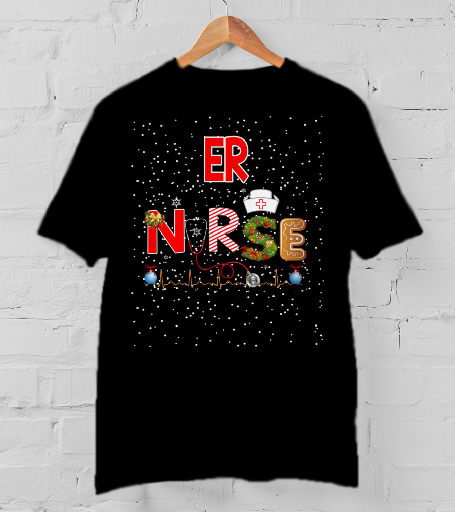 ER Nurse Christmas Festive T-Shirt