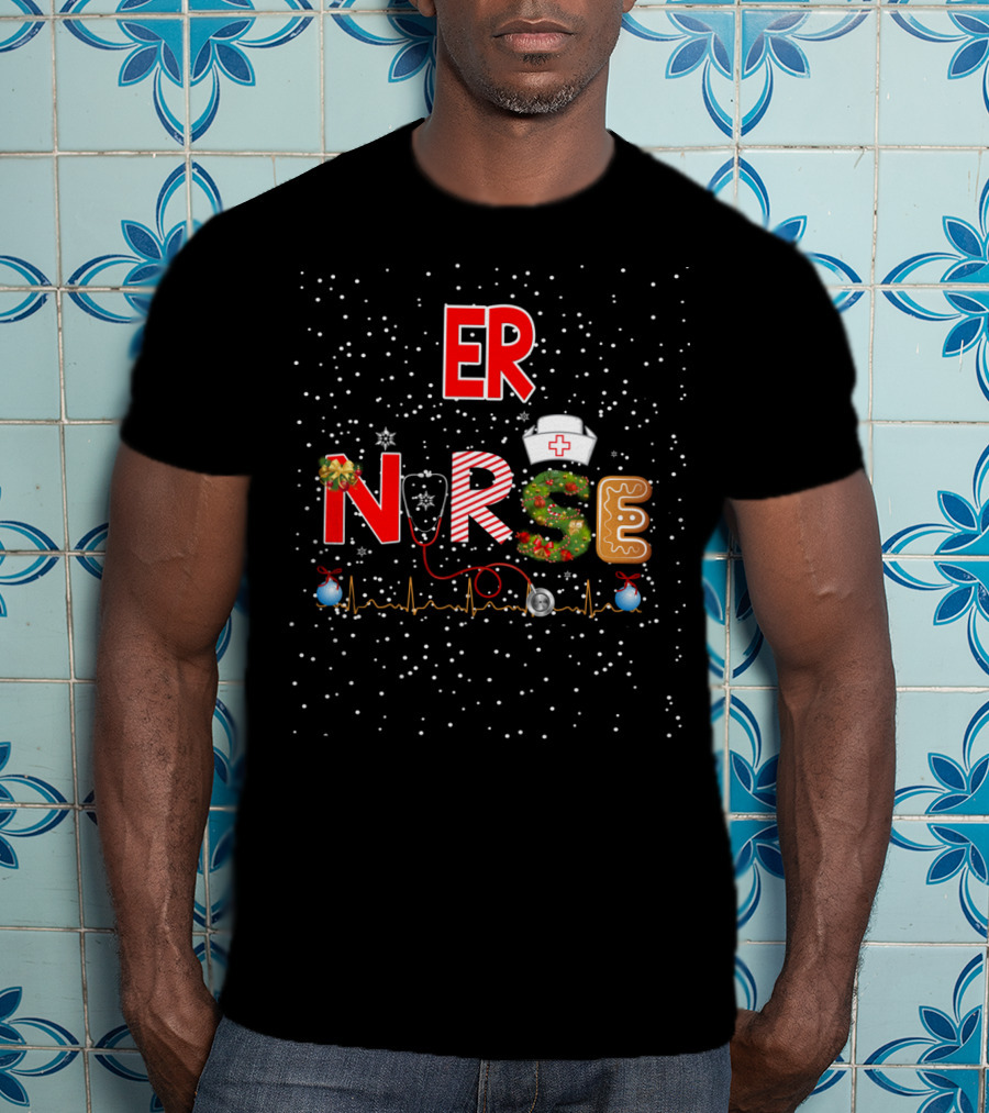 ER Nurse Christmas Festive T-Shirt