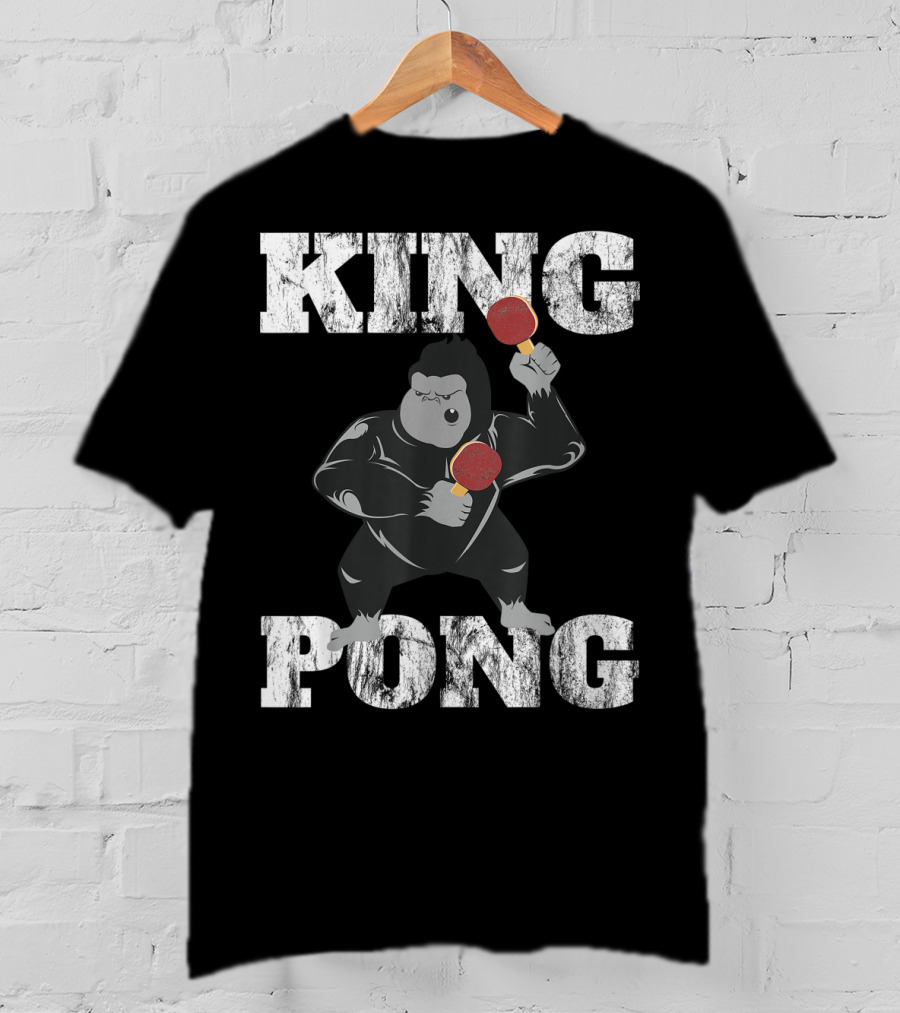 King Pong Funny Vintage Table Tennis Ping Pong T-Shirt