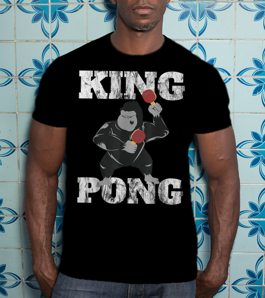 King Pong Funny Vintage Table Tennis Ping Pong T-Shirt