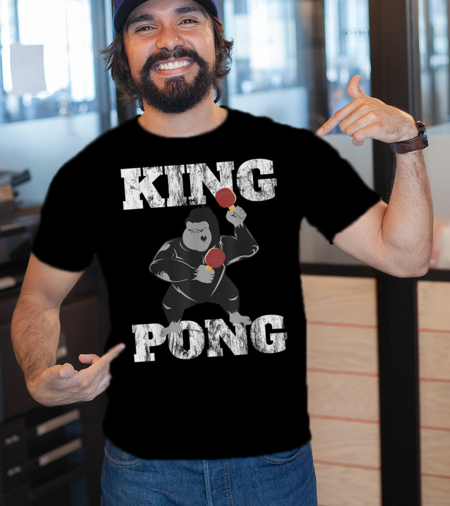 King Pong Funny Vintage Table Tennis Ping Pong T-Shirt
