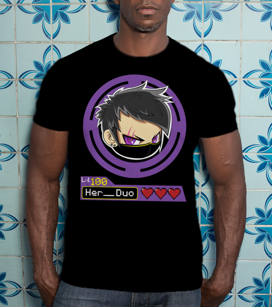 Lvl 100 Her Duo Gamer Couple T-Shirt