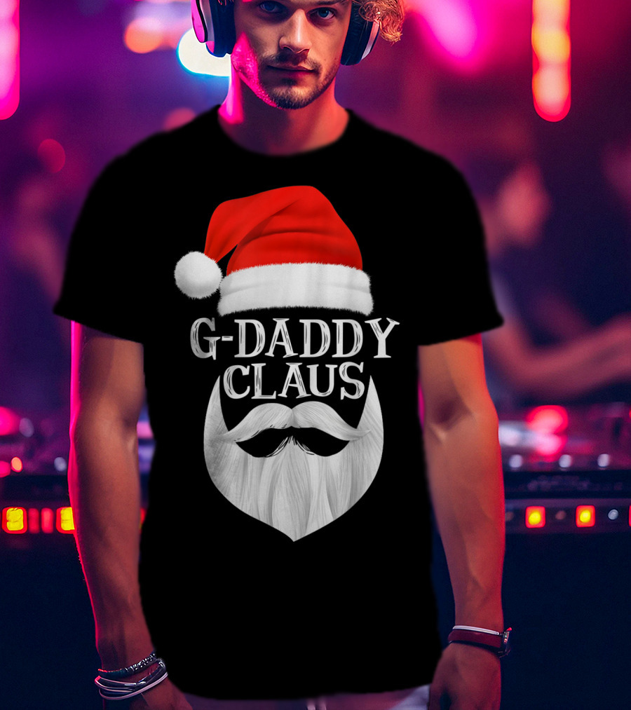 G-Daddy Claus Christmas Beard Santa Hat T-Shirt