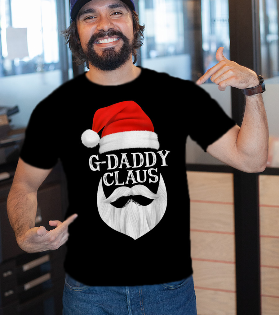 G-Daddy Claus Christmas Beard Santa Hat T-Shirt