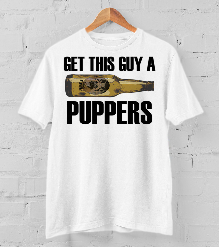 Get This Guy A Puppers Beer Bottle Iconic T-Shirt