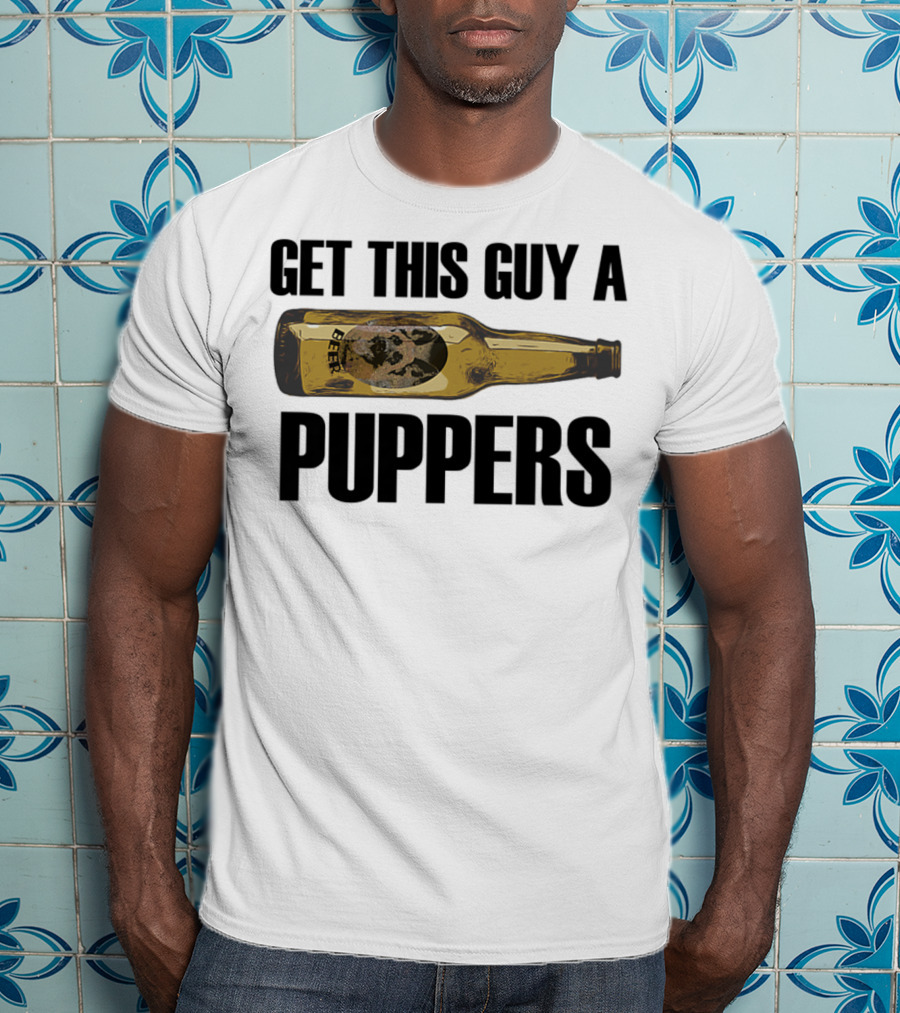 Get This Guy A Puppers Beer Bottle Iconic T-Shirt