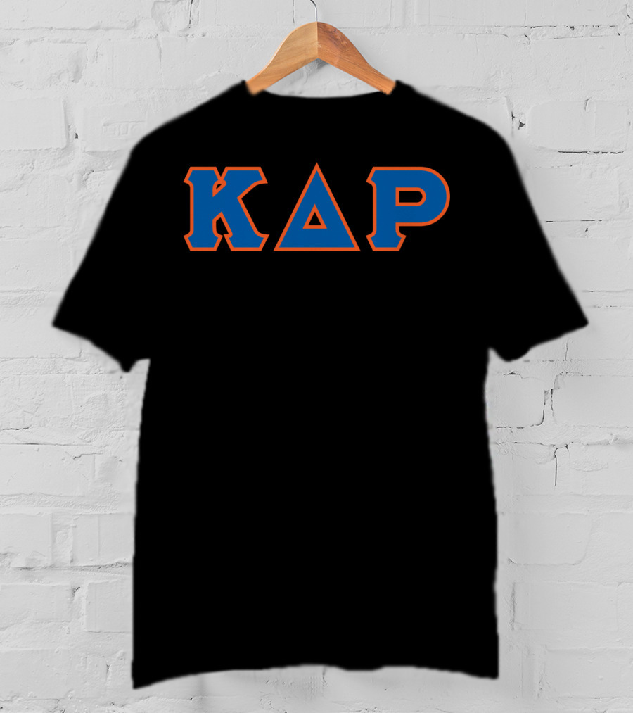 Kappa Delta Rho Greek Letters Blue And Orange T-Shirt