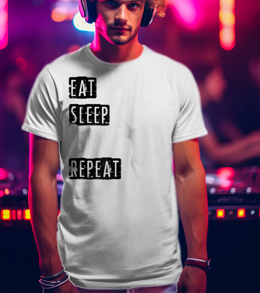 Gymnastics Eat Sleep Flip Repeat Gymnast T-Shirt