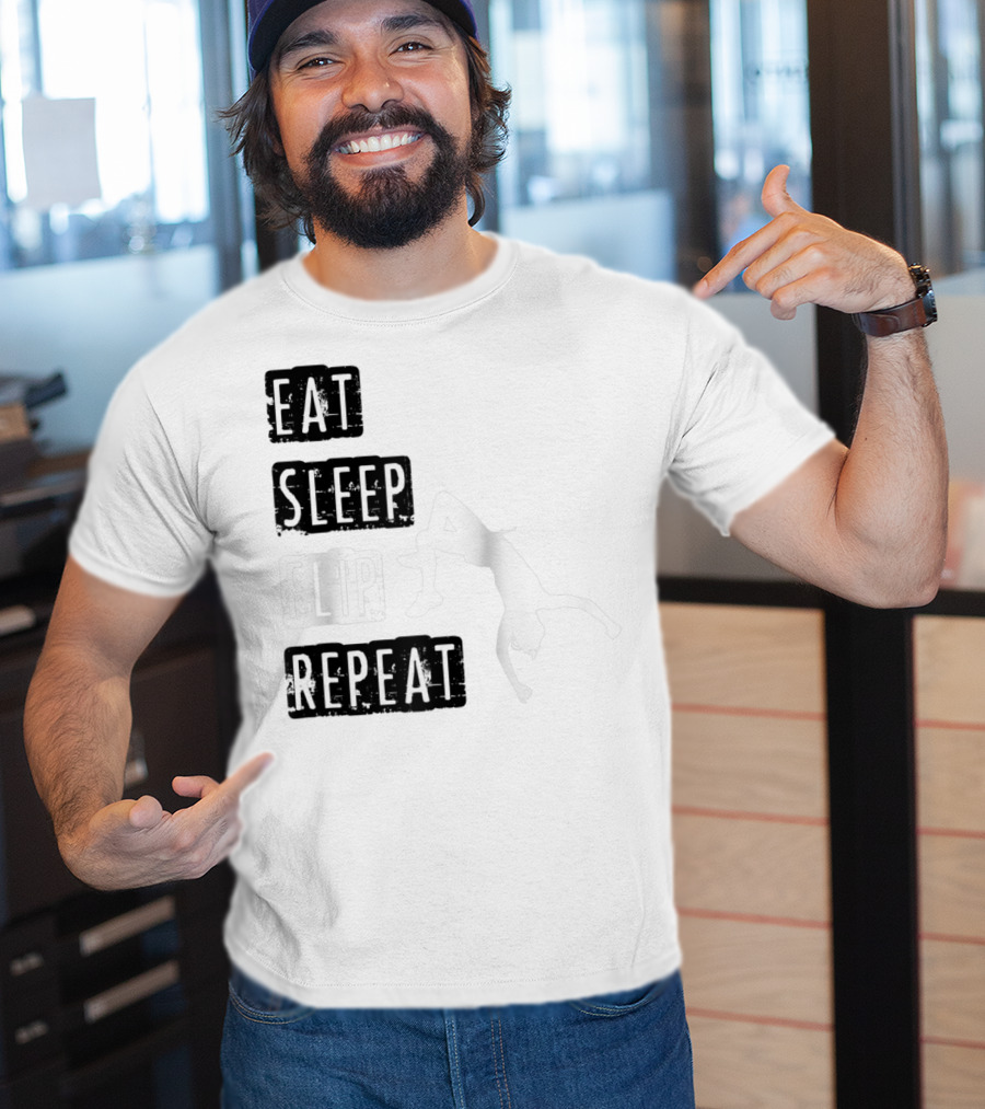 Gymnastics Eat Sleep Flip Repeat Gymnast T-Shirt