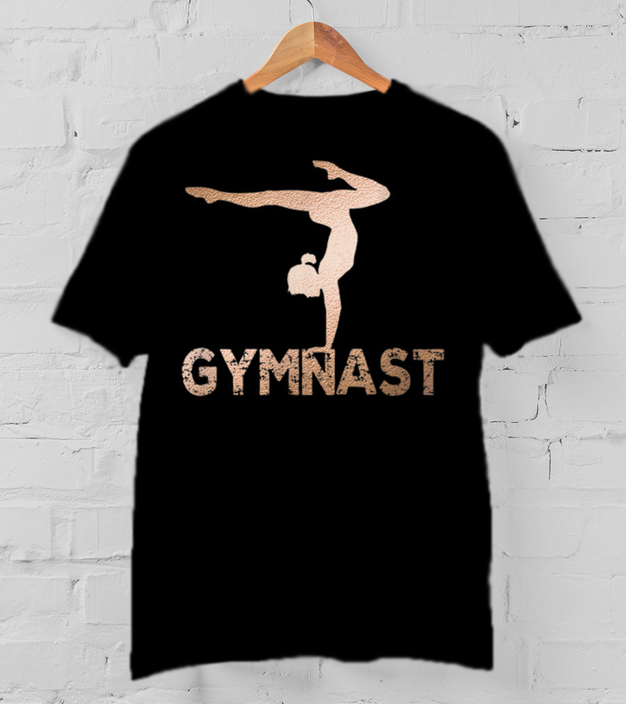 Gymnastics Women Girls Rose Gold Handstand Pose T-Shirt