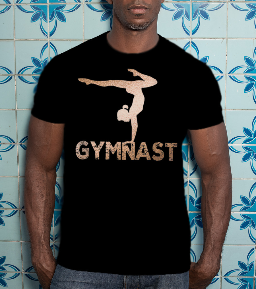 Gymnastics Women Girls Rose Gold Handstand Pose T-Shirt
