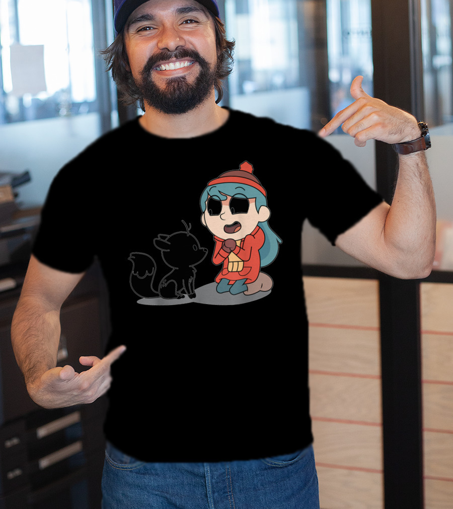 Hilda And Twig Sitting Joyfully In Winter Wear T-Shirt
