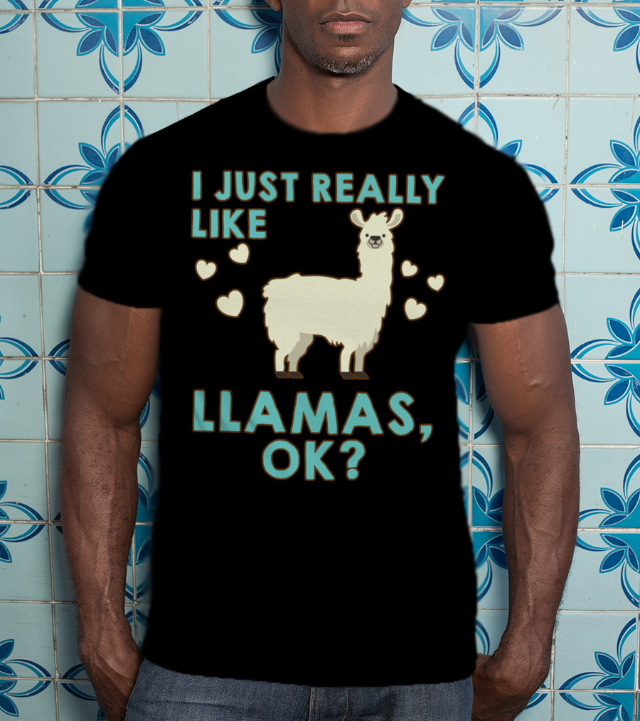 I Just Really Like Llamas OK Hearts Love T-Shirt