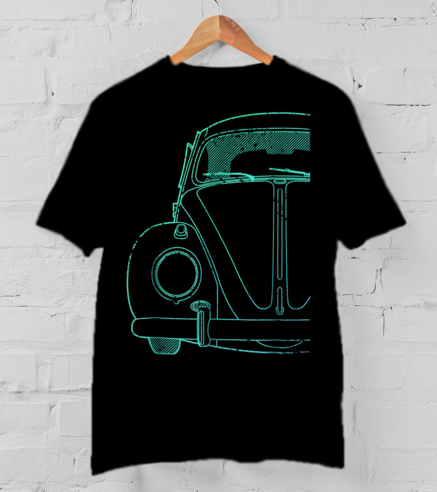 Roughed Modified Classic Beetle Front Sketch T-Shirt