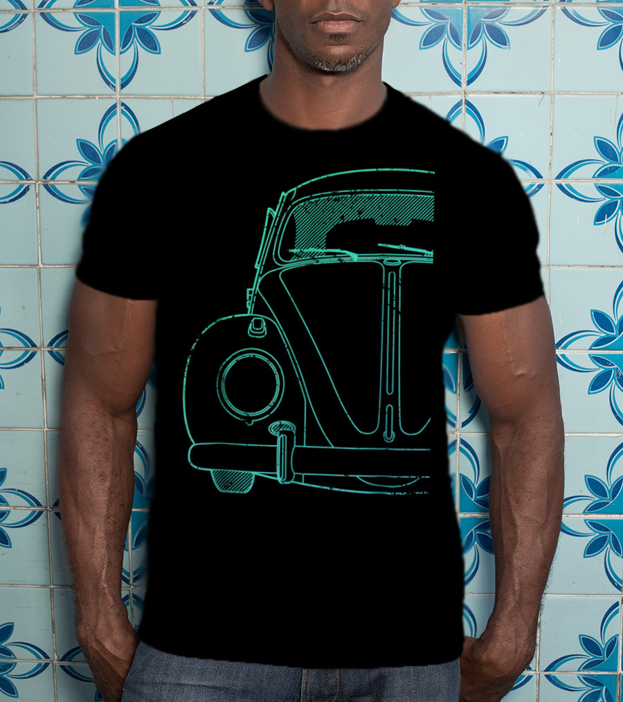Roughed Modified Classic Beetle Front Sketch T-Shirt