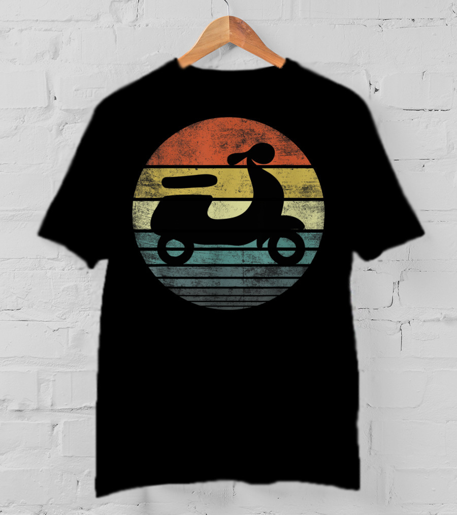 Scooter Driver Retro Sunset Vintage T-Shirt