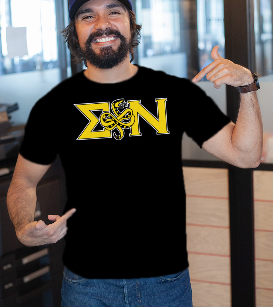 Sigma Nu Serpent Logo Classic Fit Greek Letters T-Shirt