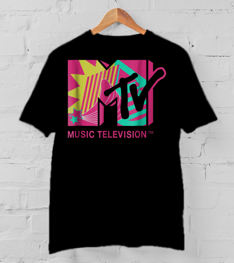MTV Music Television Retro Pink And Teal T-Shirt