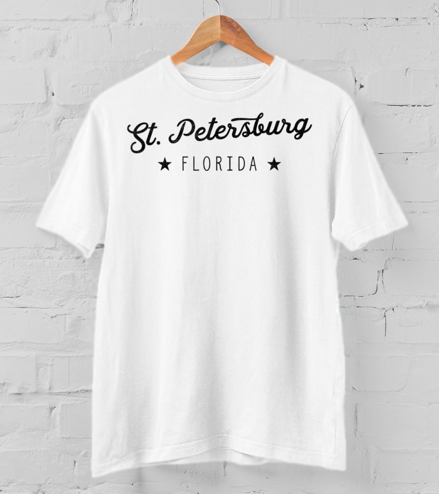 St Petersburg Florida Classic Vintage Style With Stars T-Shirt