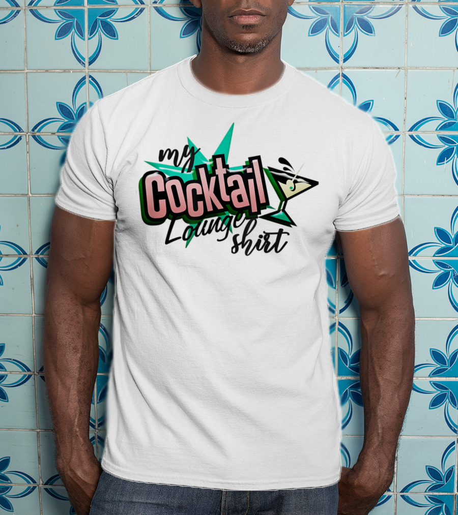 My Cocktail Lounge Shirt Martini Starburst T-Shirt