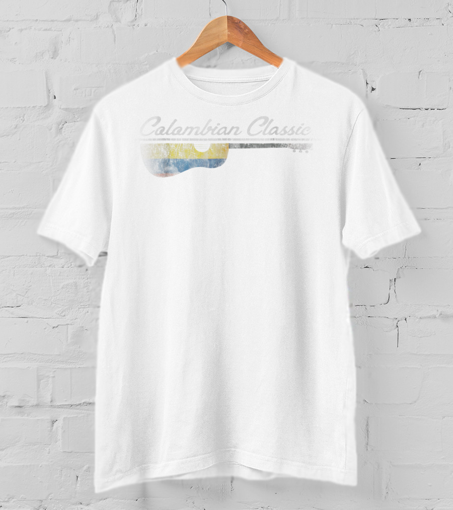 Colombian Classic Guitar Flag Original Music T-Shirt