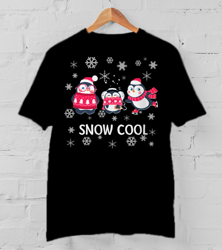 Snow Cool Cute Penguin Winter Fun T-Shirt