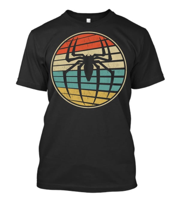 Cute Spider Retro Vintage 70s 80s Circle 8E T-Shirt