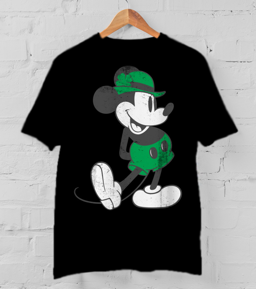 Disney Mickey Mouse Classic Green St. Patrick's Day Edition T-Shirt
