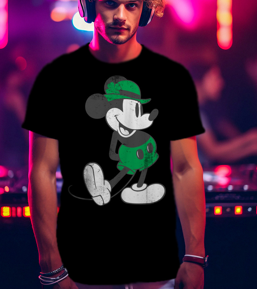 Disney Mickey Mouse Classic Green St. Patrick's Day Edition T-Shirt