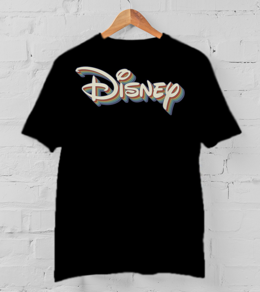 Disney Logo Retro Rainbow T-Shirt