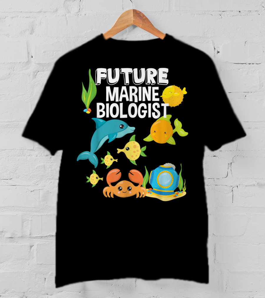 Future Marine Biologist Sea Lover Fish Sharks Ocean Adventure T-Shirt