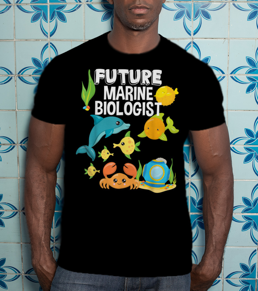 Future Marine Biologist Sea Lover Fish Sharks Ocean Adventure T-Shirt