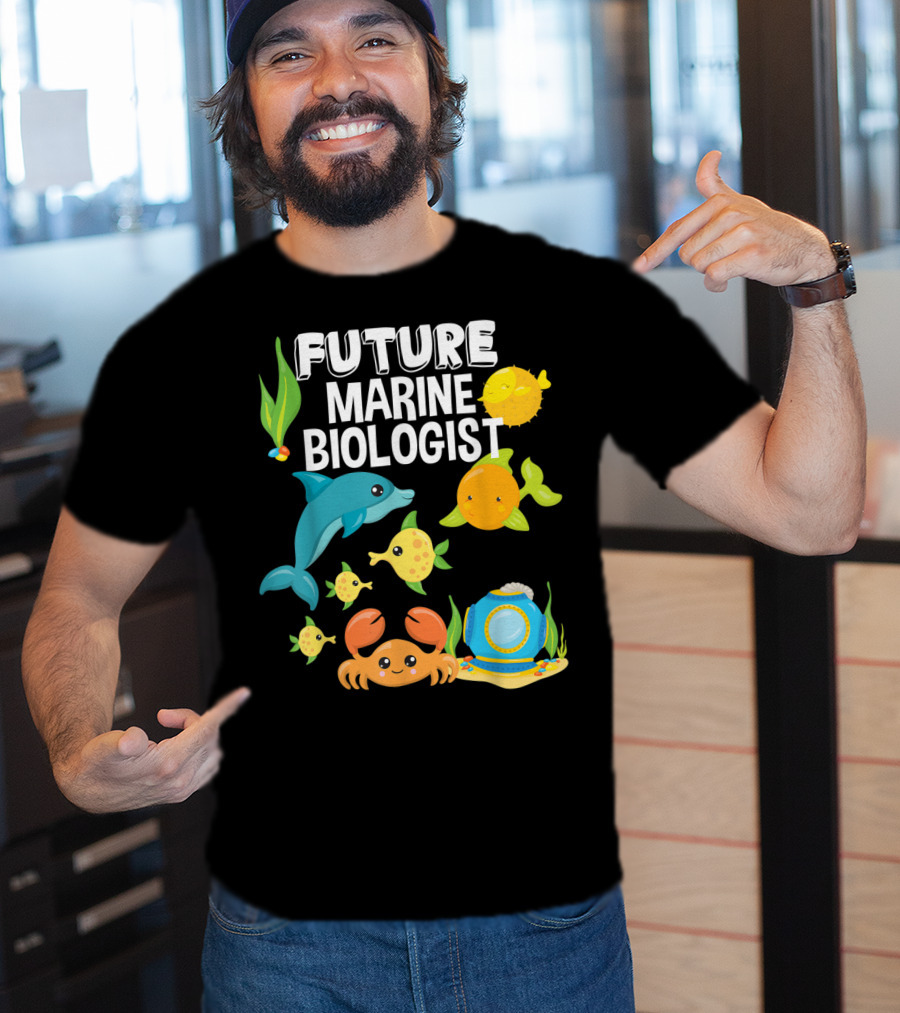 Future Marine Biologist Sea Lover Fish Sharks Ocean Adventure T-Shirt