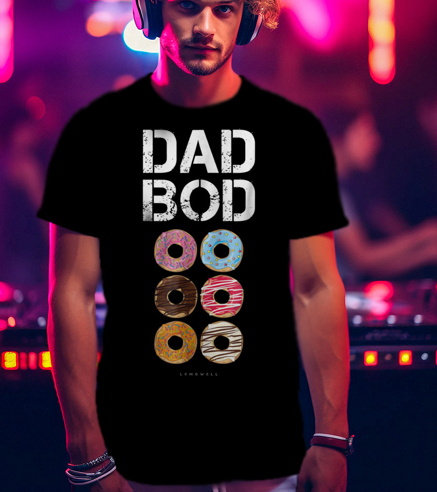 Dad Bod Donut Six Pack Daddy Gym Lumowell T-Shirt