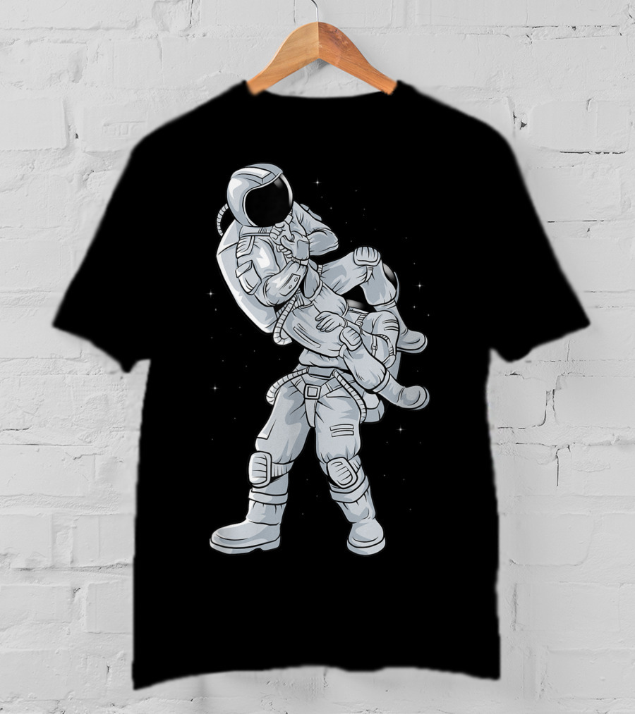 Galaxy Astronaut Armbar BJJ Jiujitsu Technique T-Shirt