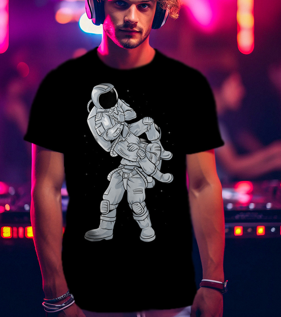 Galaxy Astronaut Armbar BJJ Jiujitsu Technique T-Shirt