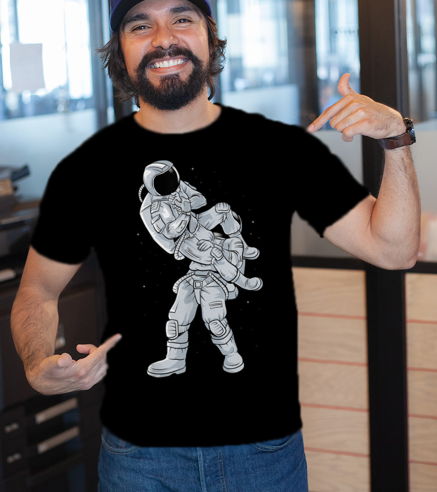 Galaxy Astronaut Armbar BJJ Jiujitsu Technique T-Shirt