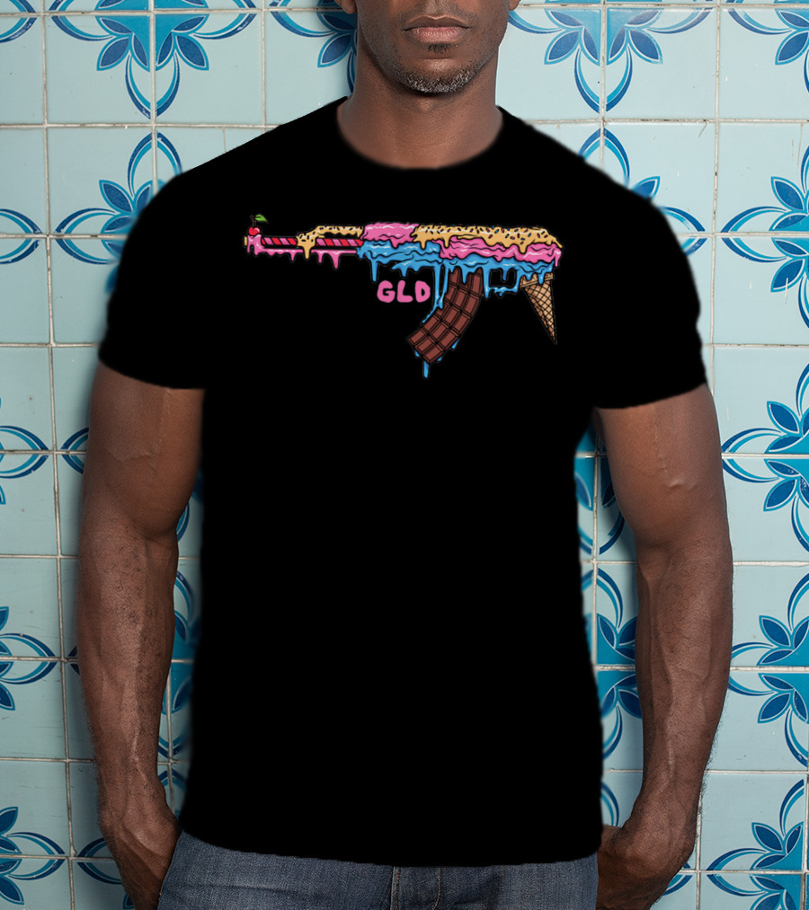 GLD Melting Ice Cream AK-47 Cone T-Shirt
