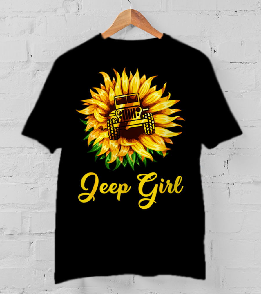 Jeep Girl Sunflower Adventure T-Shirt