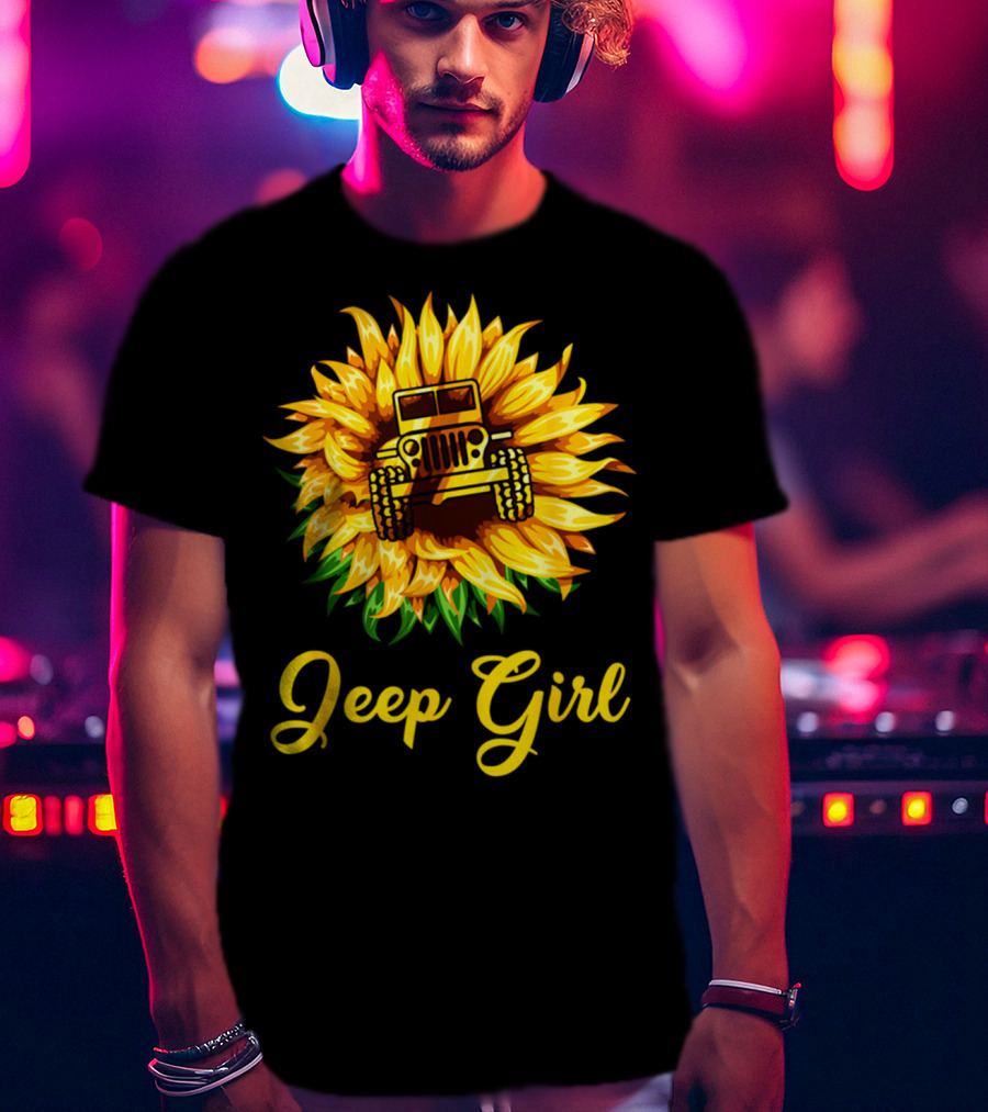 Jeep Girl Sunflower Adventure T-Shirt