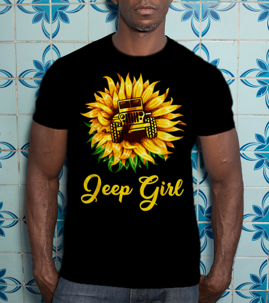 Jeep Girl Sunflower Adventure T-Shirt
