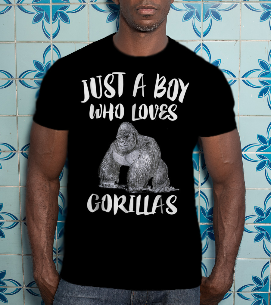 Just A Boy Who Loves Gorillas T-Shirt