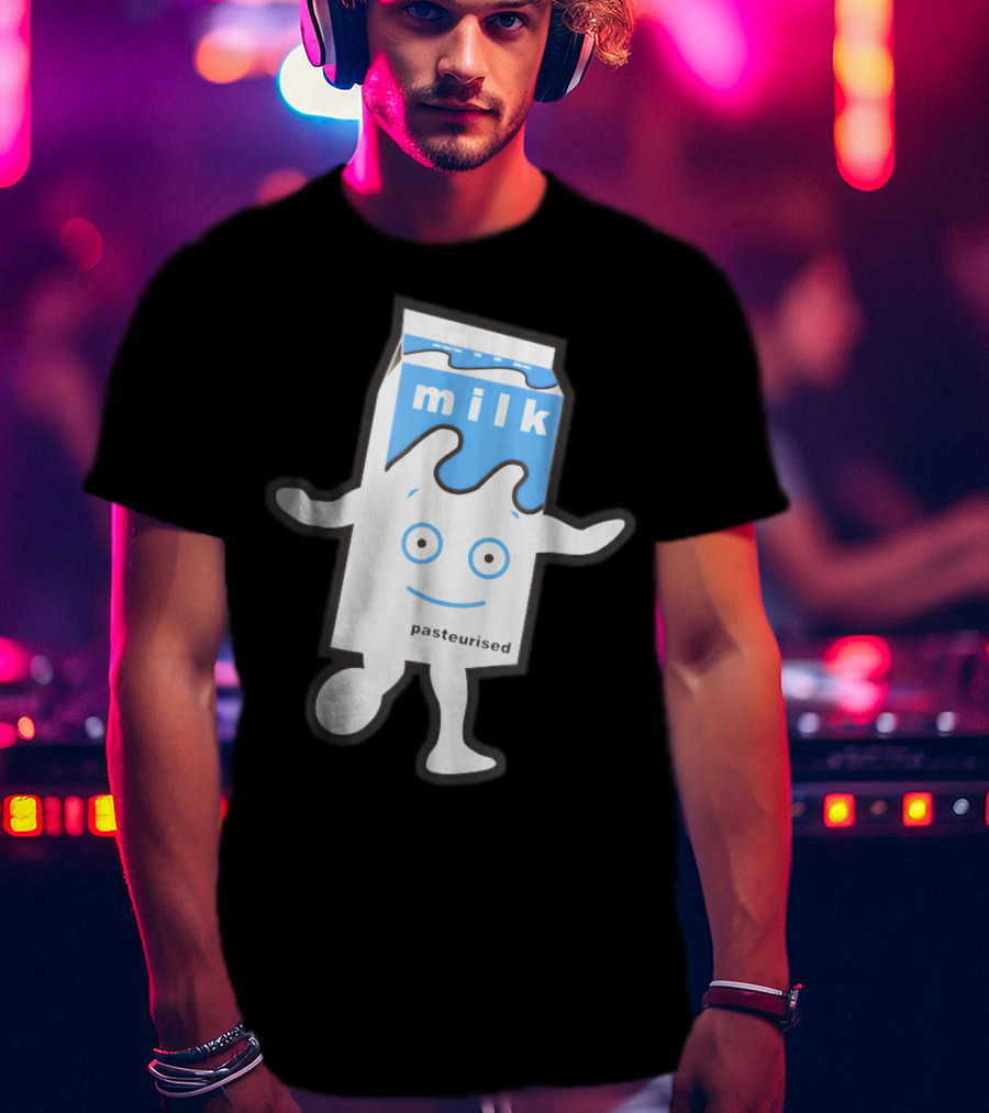 Blur Milky Milk Pasteurised Smiling Carton T-Shirt