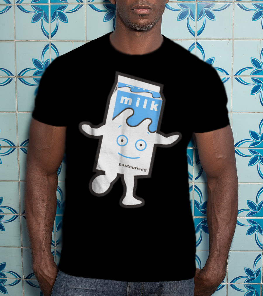 Blur Milky Milk Pasteurised Smiling Carton T-Shirt