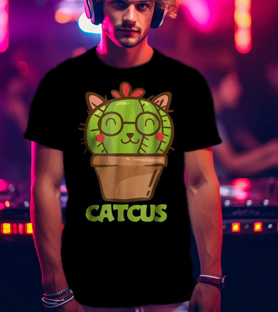 Catcus Cat Cactus Cat Humor Funny Cat Love T-Shirt